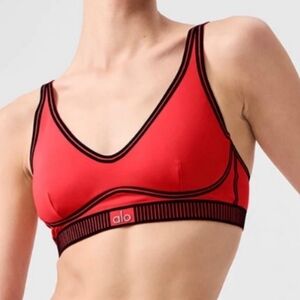 Alo Airlift Line Up Bra Red Hot Summer Size XS